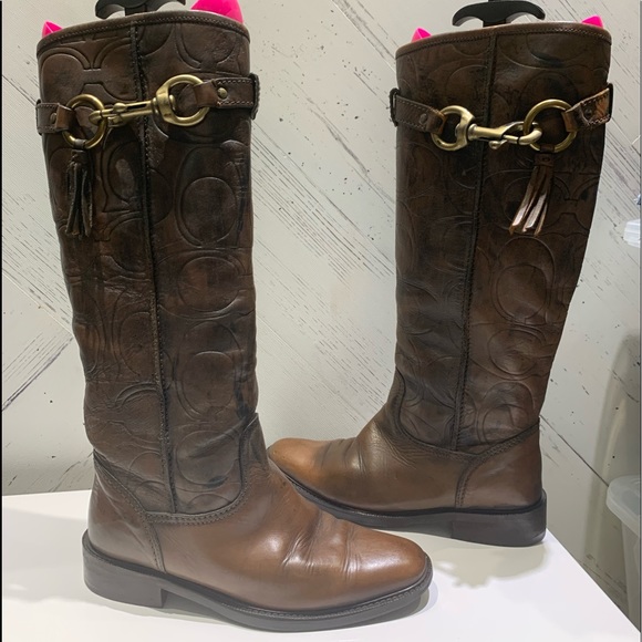 Coach VIVICA Leather Riding Boots size 5.5 - Picture 15 of 15